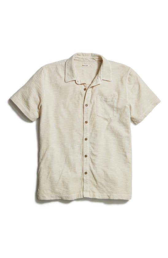 Shop Marine Layer Heavy Slub Cotton Button-up Shirt In Sand
