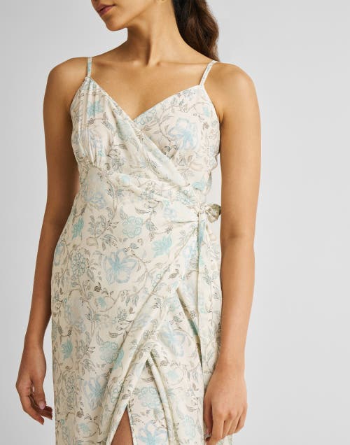 Reistor Strappy Wrap Dress In Lily Love