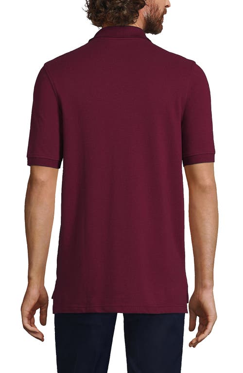 Shop Lands' End School Uniform Young  Short Sleeve Mesh Polo Shirt In Burgundy