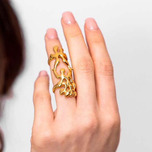 Lucy Quartermaine Women's Splash Armour Ring In Gold Vermeil In Gold