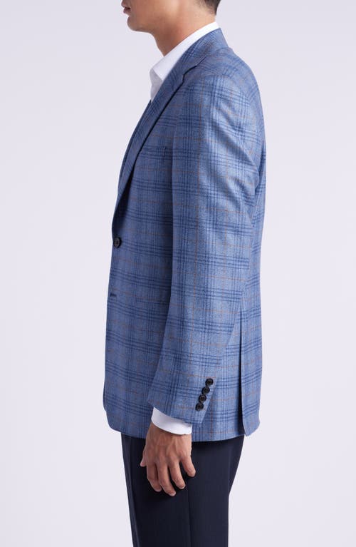 Shop Canali Siena Regular Fit Plaid Silk & Cashmere Sport Coat In Blue