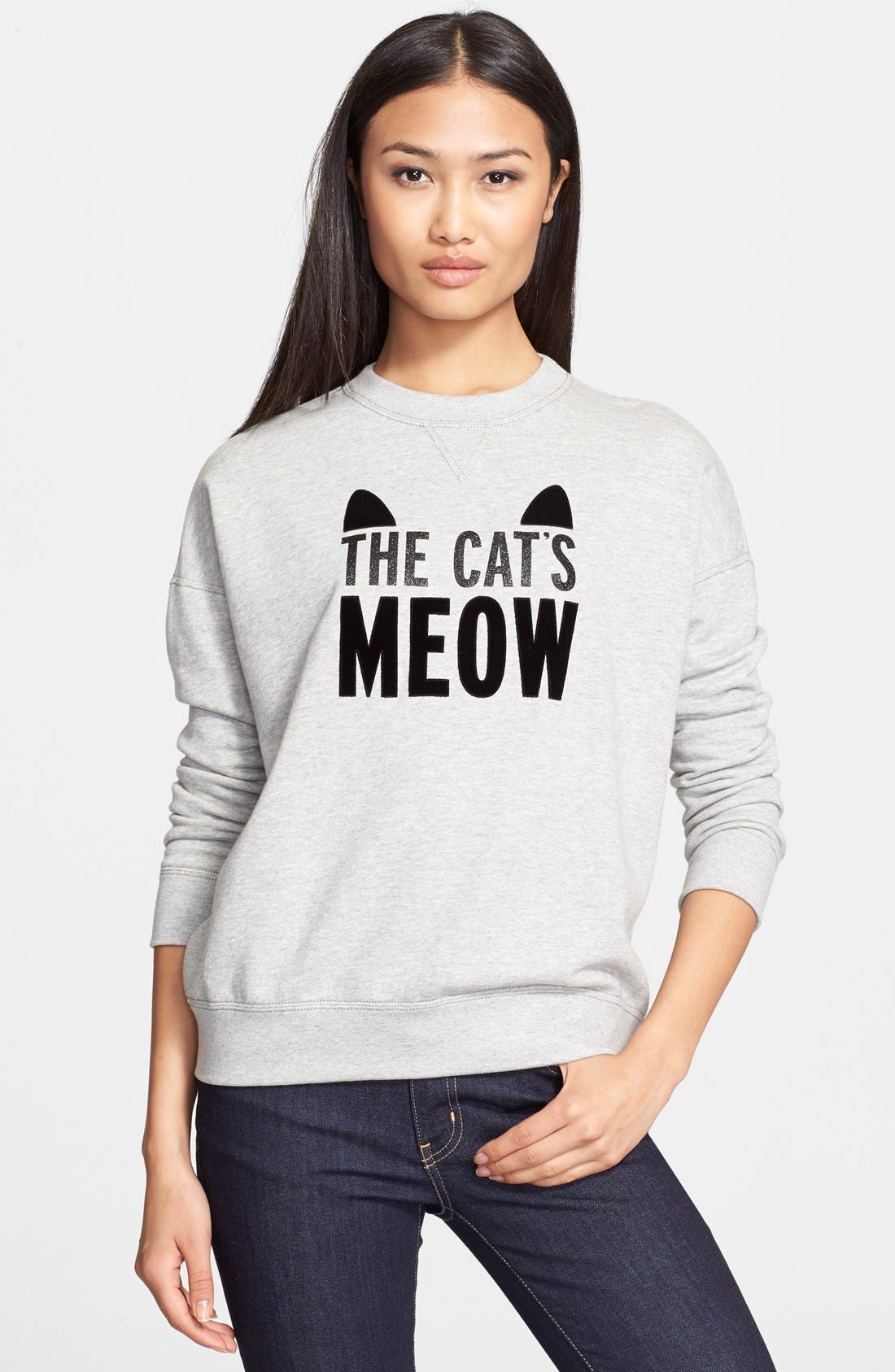 kate spade new york 'the cat's meow' crewneck sweatshirt Nordstrom