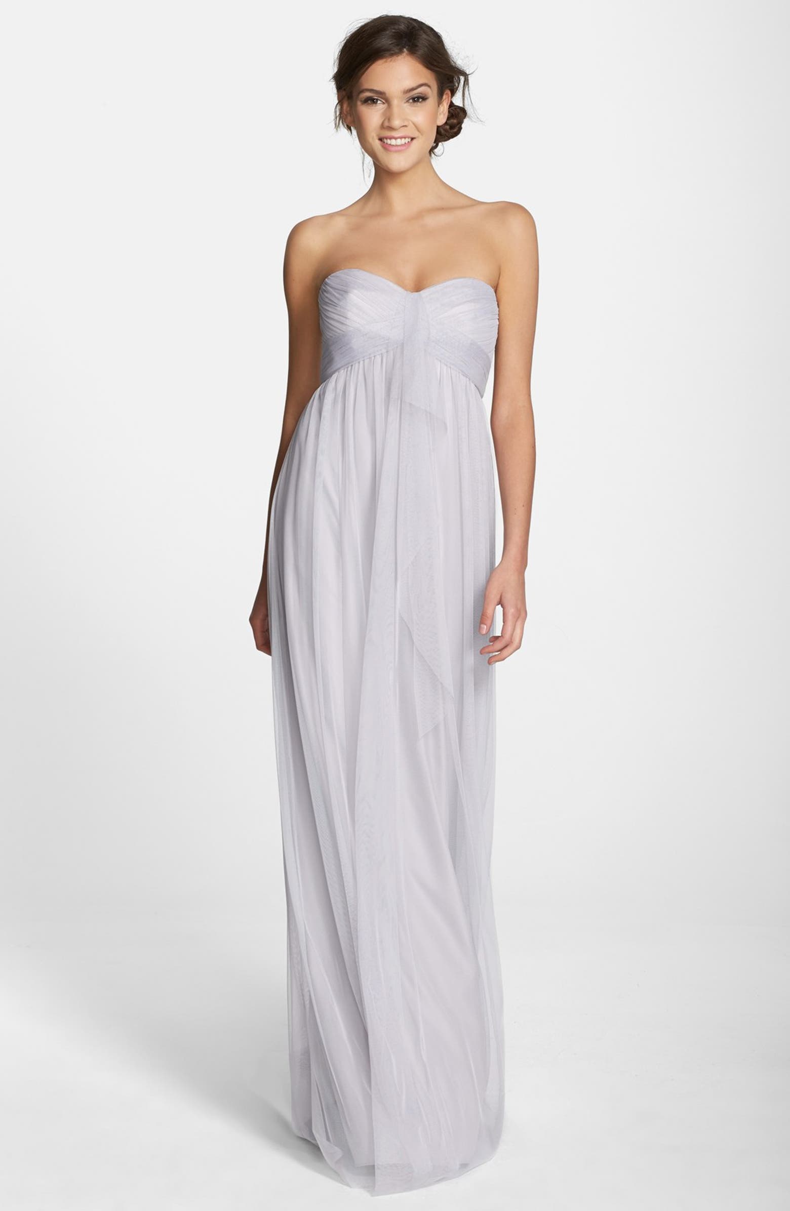Amsale Drape Strapless Tulle Gown | Nordstrom