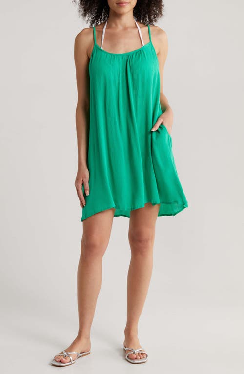 Cover-Up Slipdress in Green Bright
