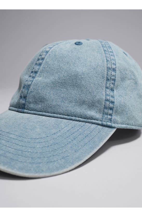 Shop & Other Stories Cotton Twill Baseball Cap In Blue Dusty Light