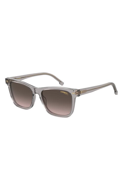 Carrera Eyewear 54mm Gradient Rectangular Sunglasses In Grey/brown Gradient