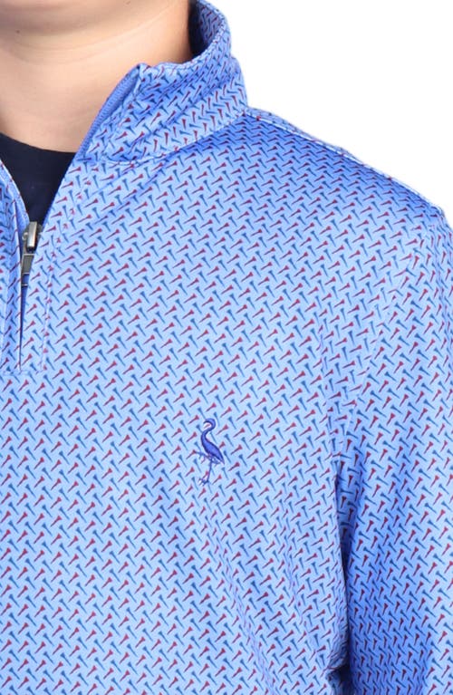Tailorbyrd Kids' Golf Tee Quarter Zip Sweatshirt In Blue