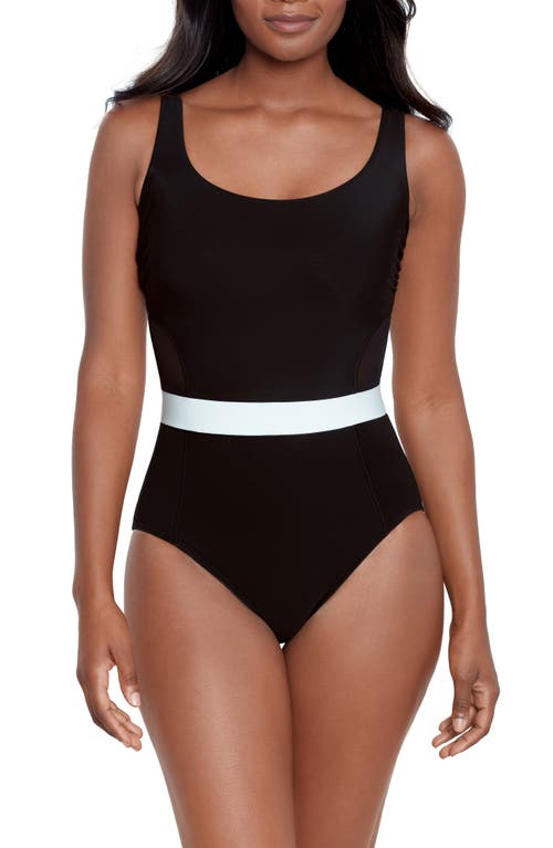 Miraclesuit Spectra One-Piece Swimsuit Black/White at Nordstrom,