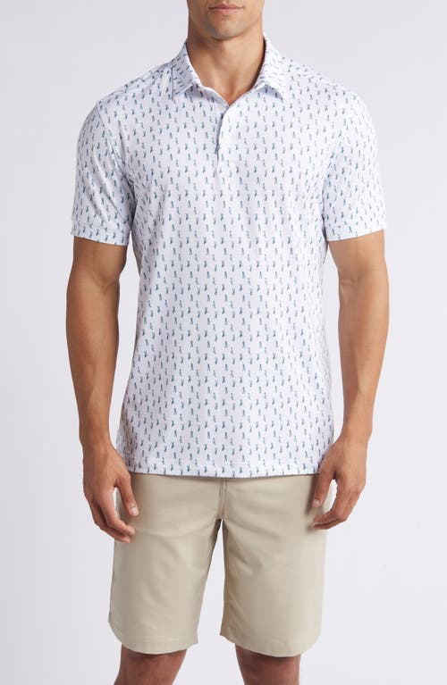 Mizzen+Main Versa Trim Fit Print Performance Polo Balsam Swing Easy at Nordstrom,