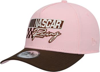 Men's NASCAR New Era Pink/Brown 9FORTY A-Frame Snapback Hat
