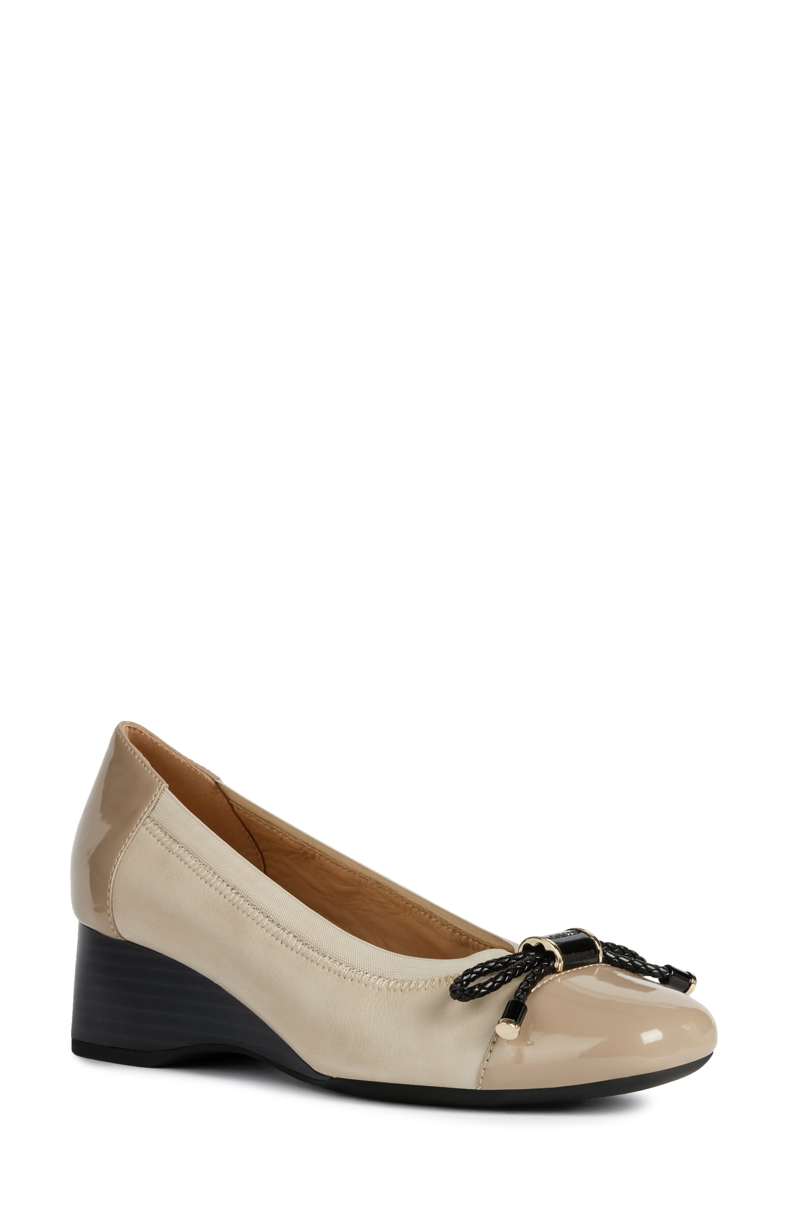 Geox Audalya Wedge Pump, Beige