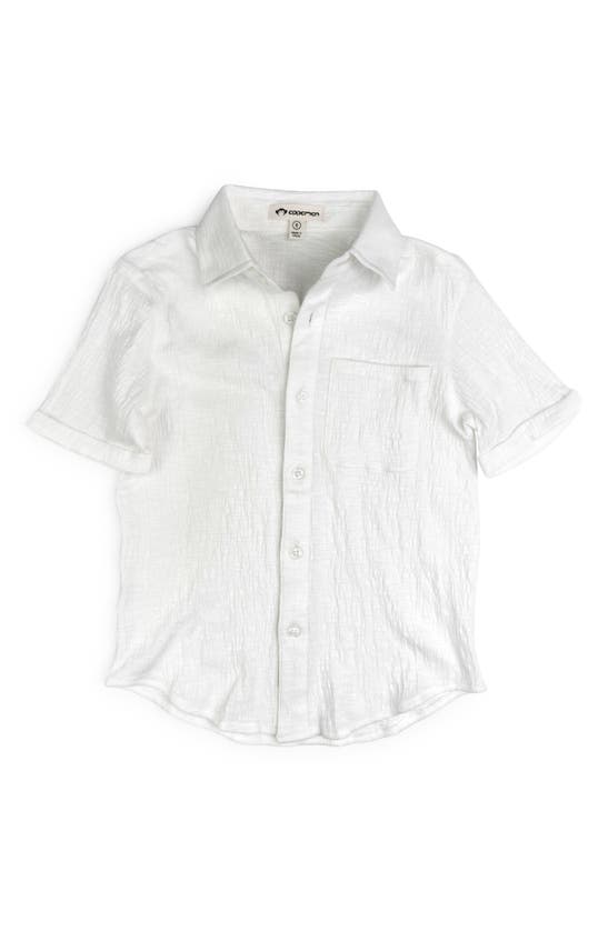 Appaman Kids' Beach Button-up Shirt In White
