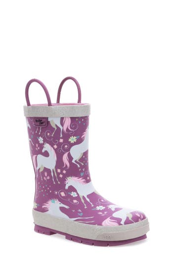 Western Chief Fancy Horse Waterproof Rain Boot In Fuchsia