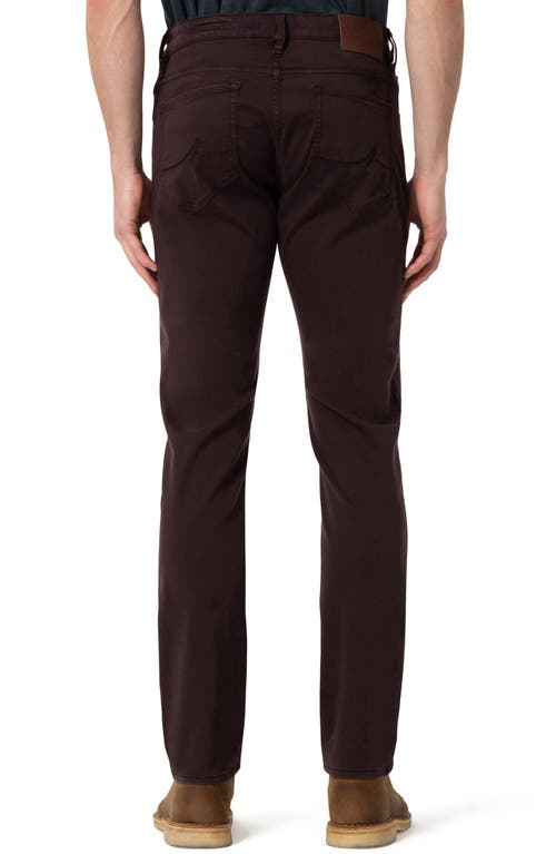 Shop 34 Heritage Courage Stretch Cotton Twill Straight Leg Pants In Burgundy Twill