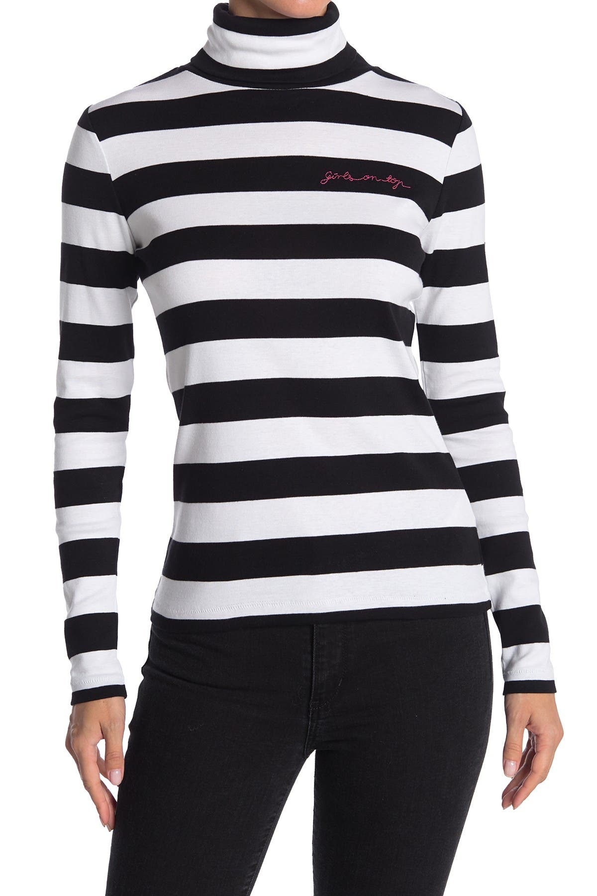 casual round neck long sleeve stripe sweater