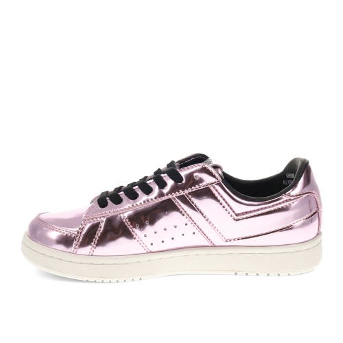 Pony Mens M-80 Low Metallic Genuine Leather Premium Lace Up Athletic Sneaker Shoe In Rose Gold