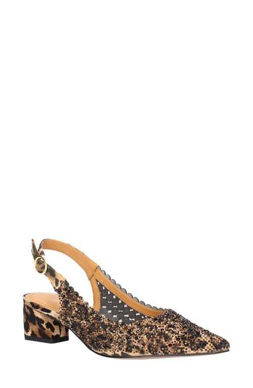 J. Reneé Pranil Pointed Toe Slingback Pump In Gold