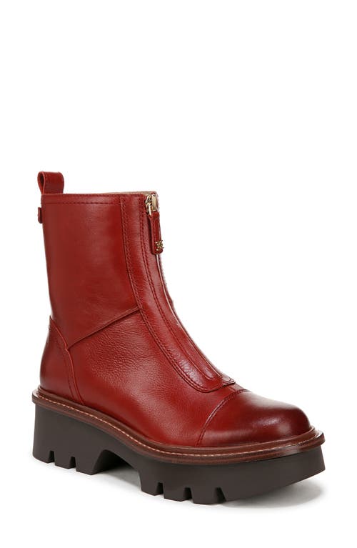 Shop Sam Edelman Cooper Lug Sole Boot In Red Mahogany