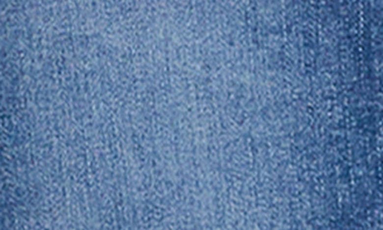 Wash Lab Denim Two-tone Raw Hem Denim Skirt In Compass Blue Combo