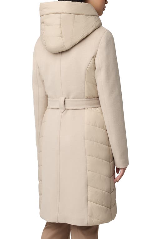 Shop Soia & Kyo Classic Fit Wool Blend Coat With Removable Puffer Bib In Hush