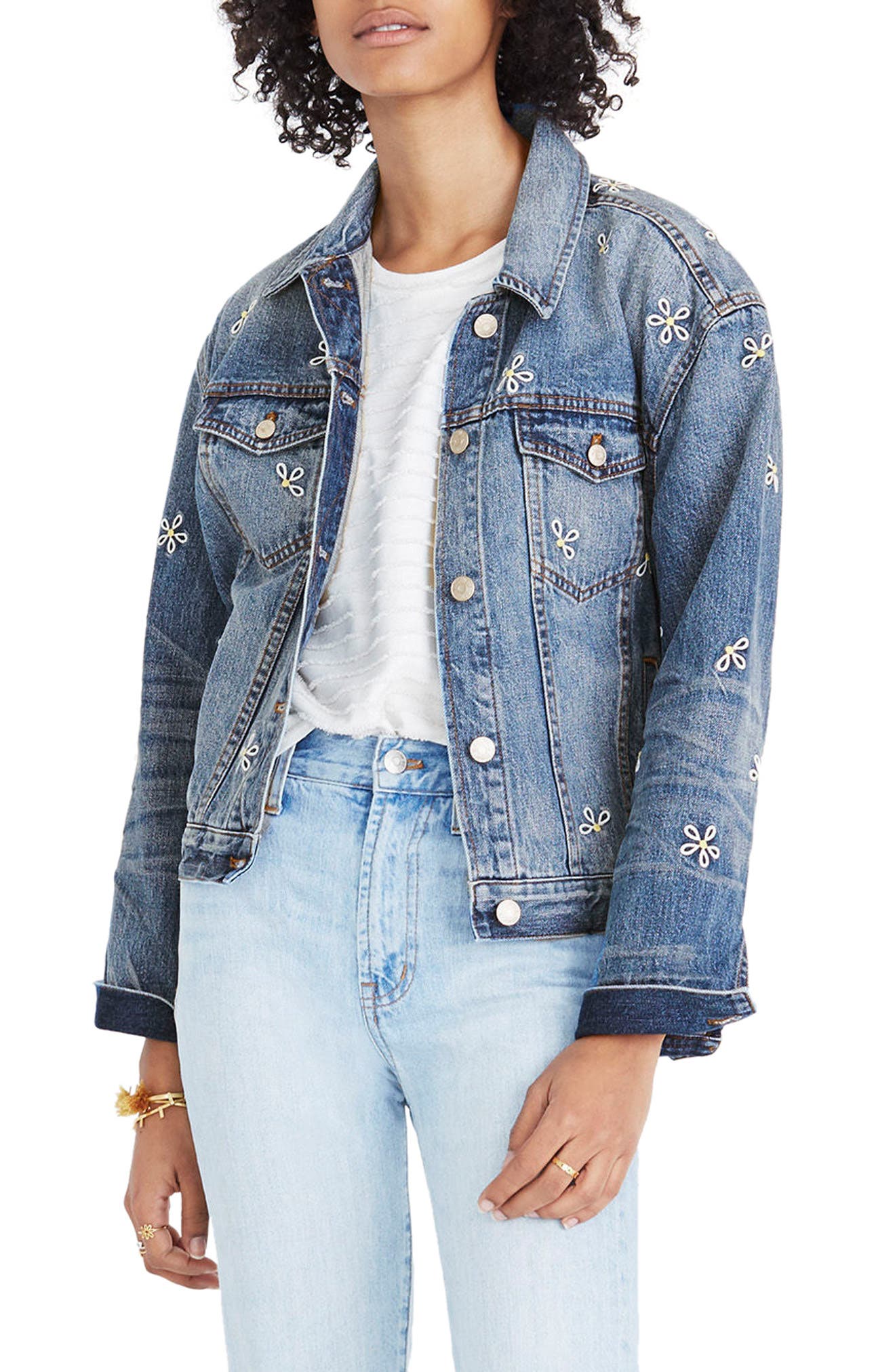 madewell boxy crop jean jacket