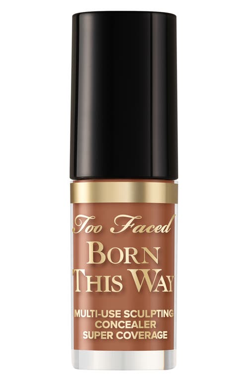 Too Faced Mini Born This Way Super Coverage Multi-use Concealer Mocha 0.06 oz / 1.77 ml In Mocha