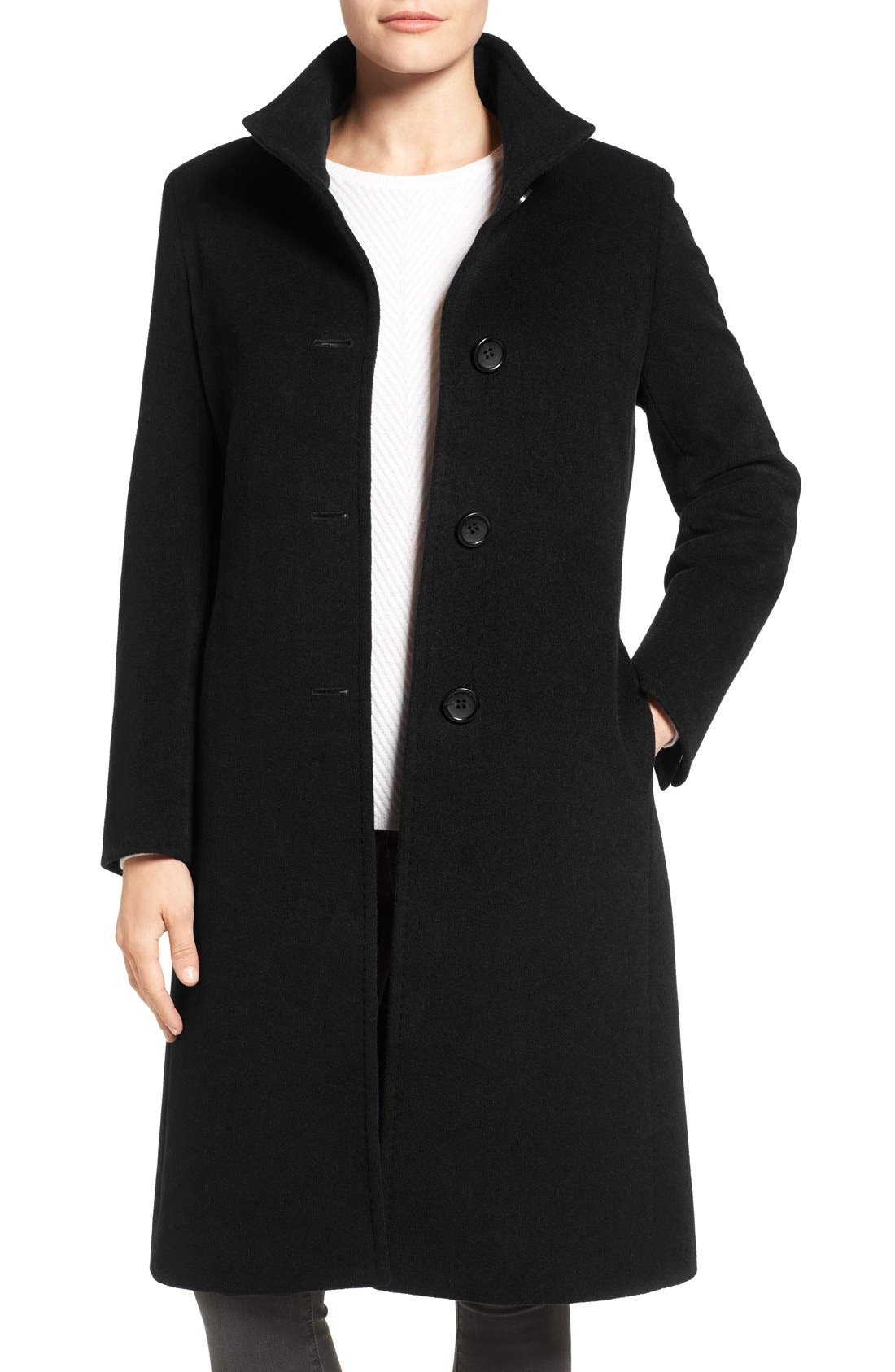 Cinzia Rocca Icons Stand Collar Wool Blend Walking Coat Nordstrom
