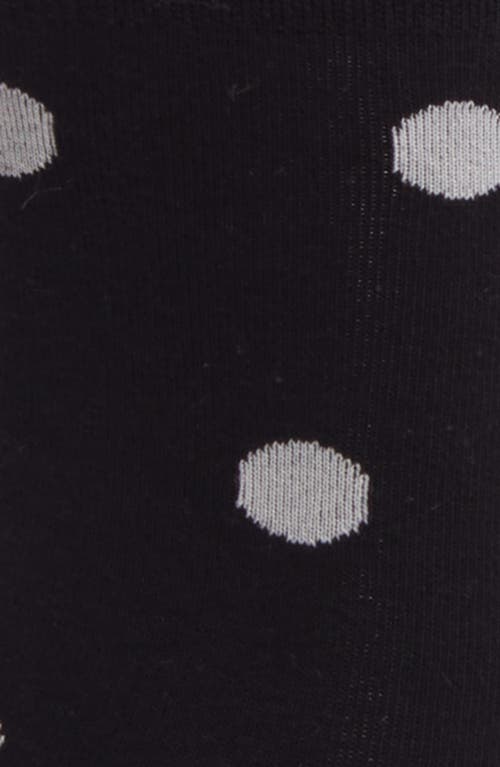 Shop Casa Clara Polka Dot Cotton Crew Socks In Black Polka