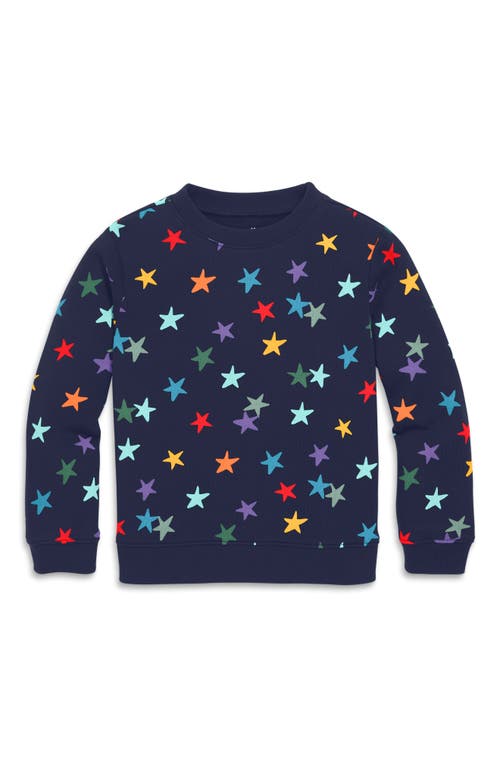 Shop Primary Sweatshirt In Rainbow Confetti Stars In Navy Confetti Stars