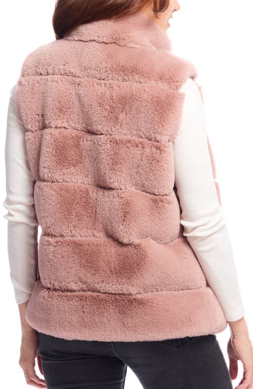 Shop Donna Salyers Fabulous-furs Donna Salyers Fabulous Furs Posh Faux Fur Puffer Vest In Rosewood