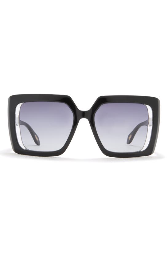 Just Cavalli 53mm Square Sunglasses In Black Black Smoke