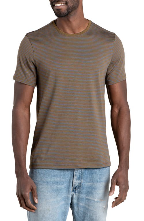 Toad & Co Tempo Crewneck T-Shirt in Fir Stripe