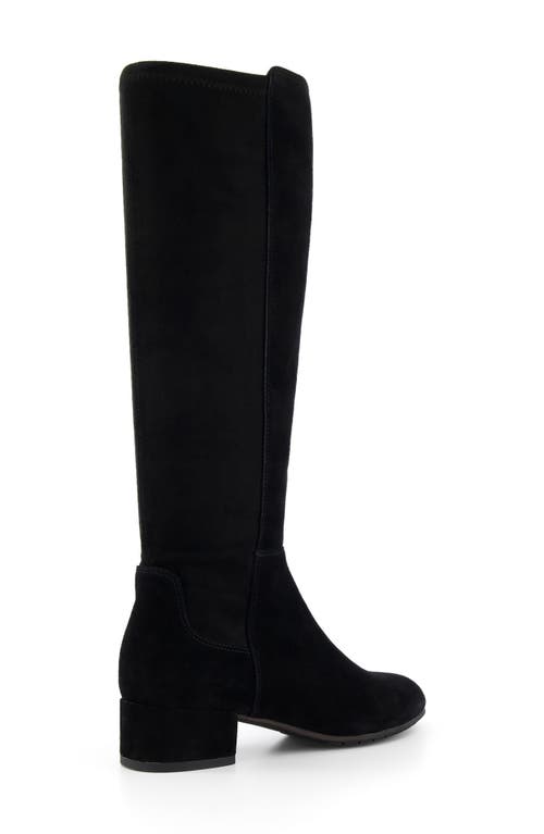 Dune London Tayla Knee High Boot In Black Suede