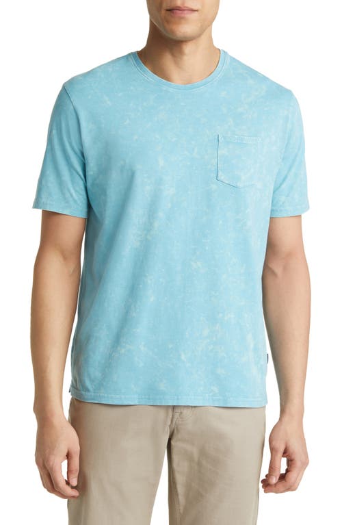 Stone Rose Acid Wash Pocket T-Shirt Turquoise at Nordstrom,