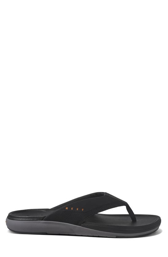 Reef Cushion Norte Water Friendly Flip Flop In Dark Grey