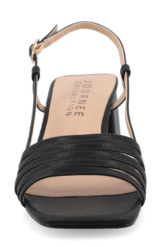 Journee Collection Shayana Block Heel Slingback Sandal In Black