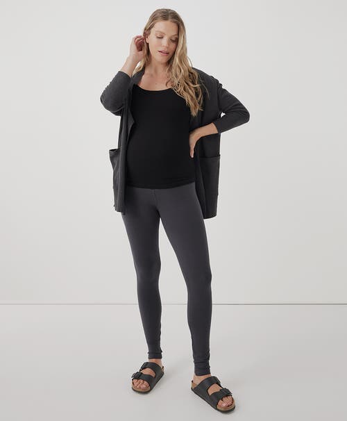 Pact Maternity On The Go-to Legging Made With Organic Cotton In Storm