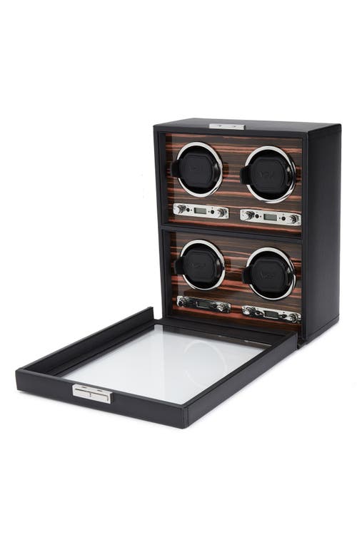 Shop Wolf Roadster 4-watch Winder & Case In Black