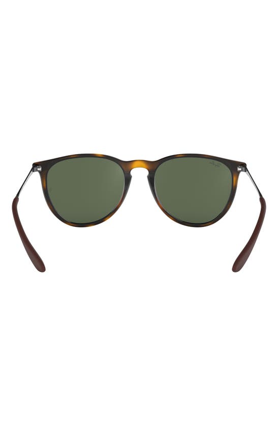 Ray Ban Erika 54mm Sunglasses In Lite Havana/ Green Solid