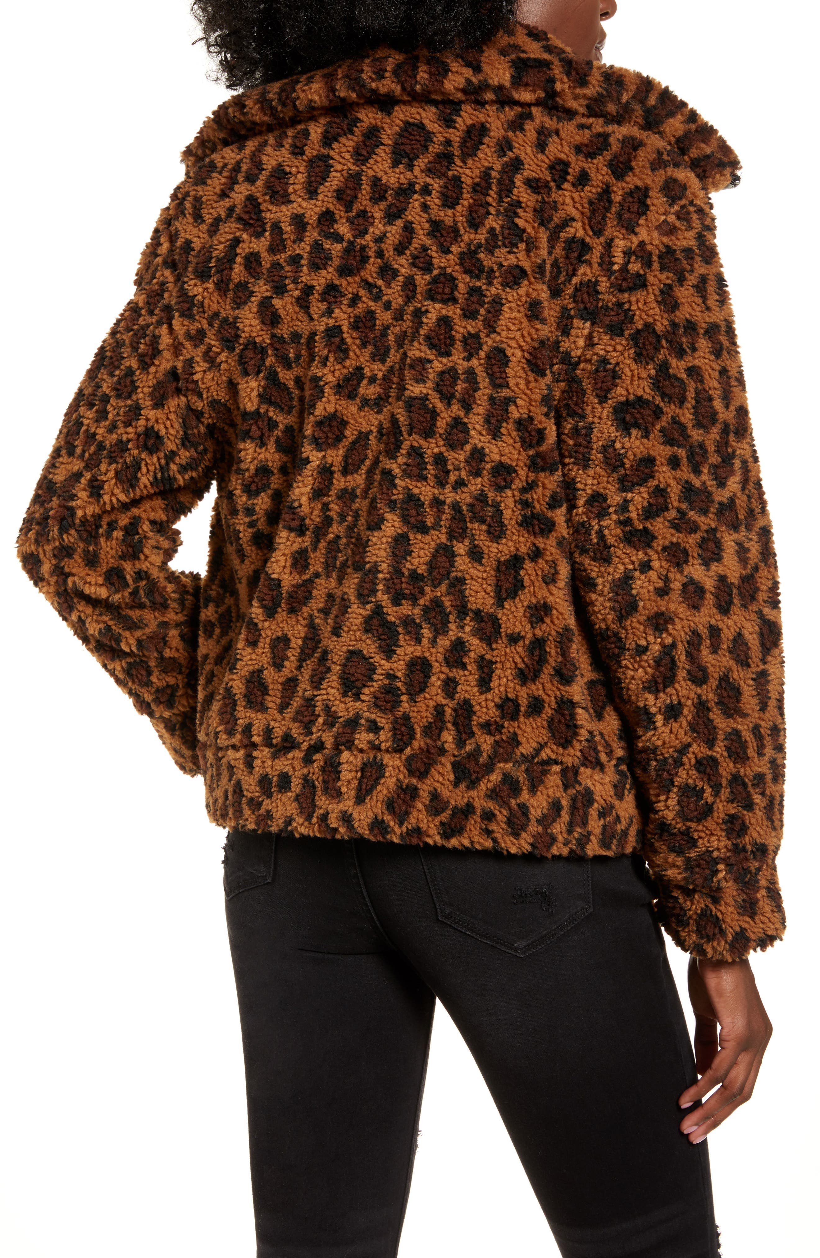 BB Dakota | Leopard Print Faux Shearling Jacket | Nordstrom Rack