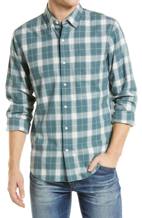 Lightweight Stretch Flannel Button-Up Shirt