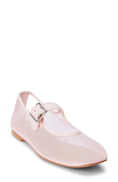 Tribeca Mesh Mary Jane Flat in Pink