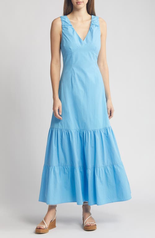 Du Paradis Rio Tiered Sleeveless Dress In Horizon Blue