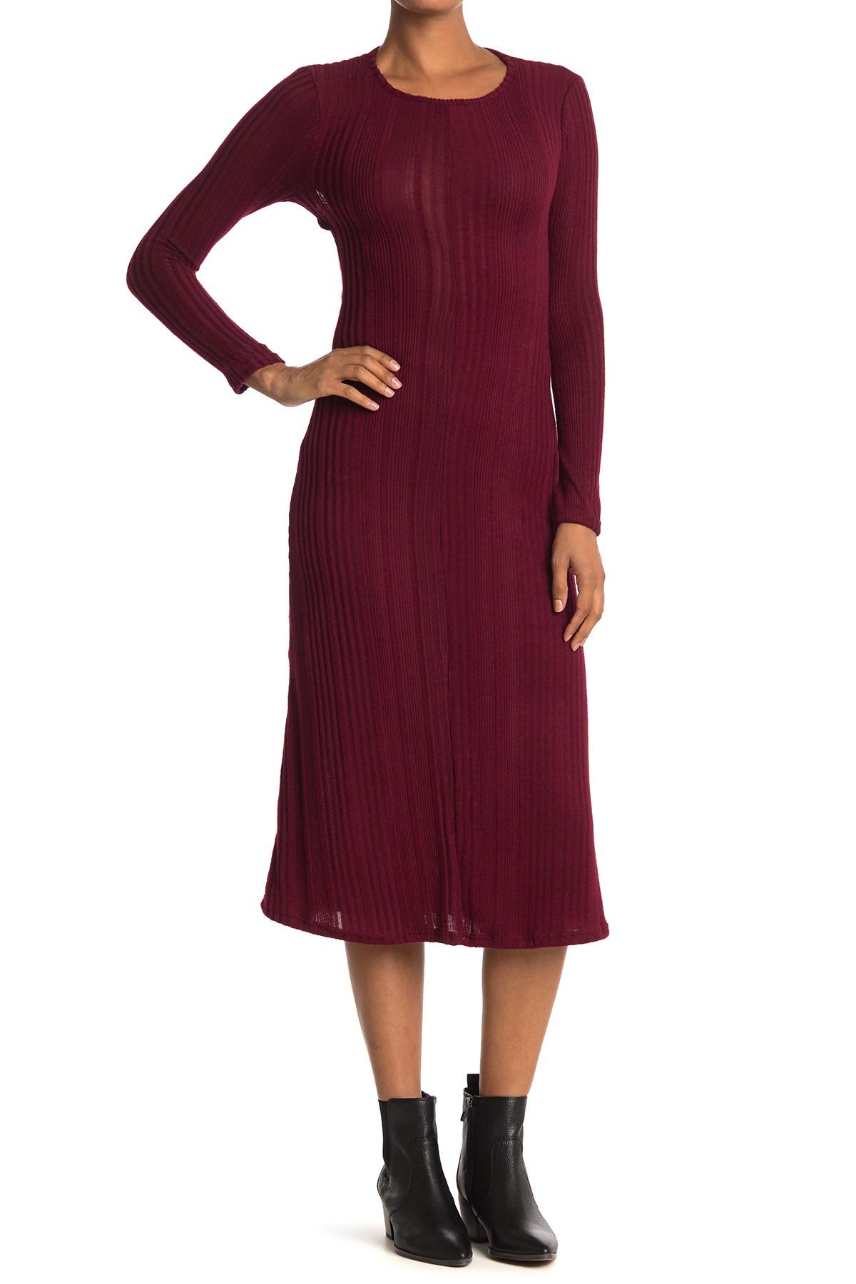 velvet midi dress long sleeve