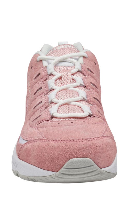 Shop Easy Spirit Romy Sneaker In Coral Blush/white