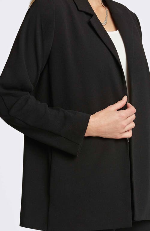 Foxcroft Morgan Crepe Knit Blazer In Black