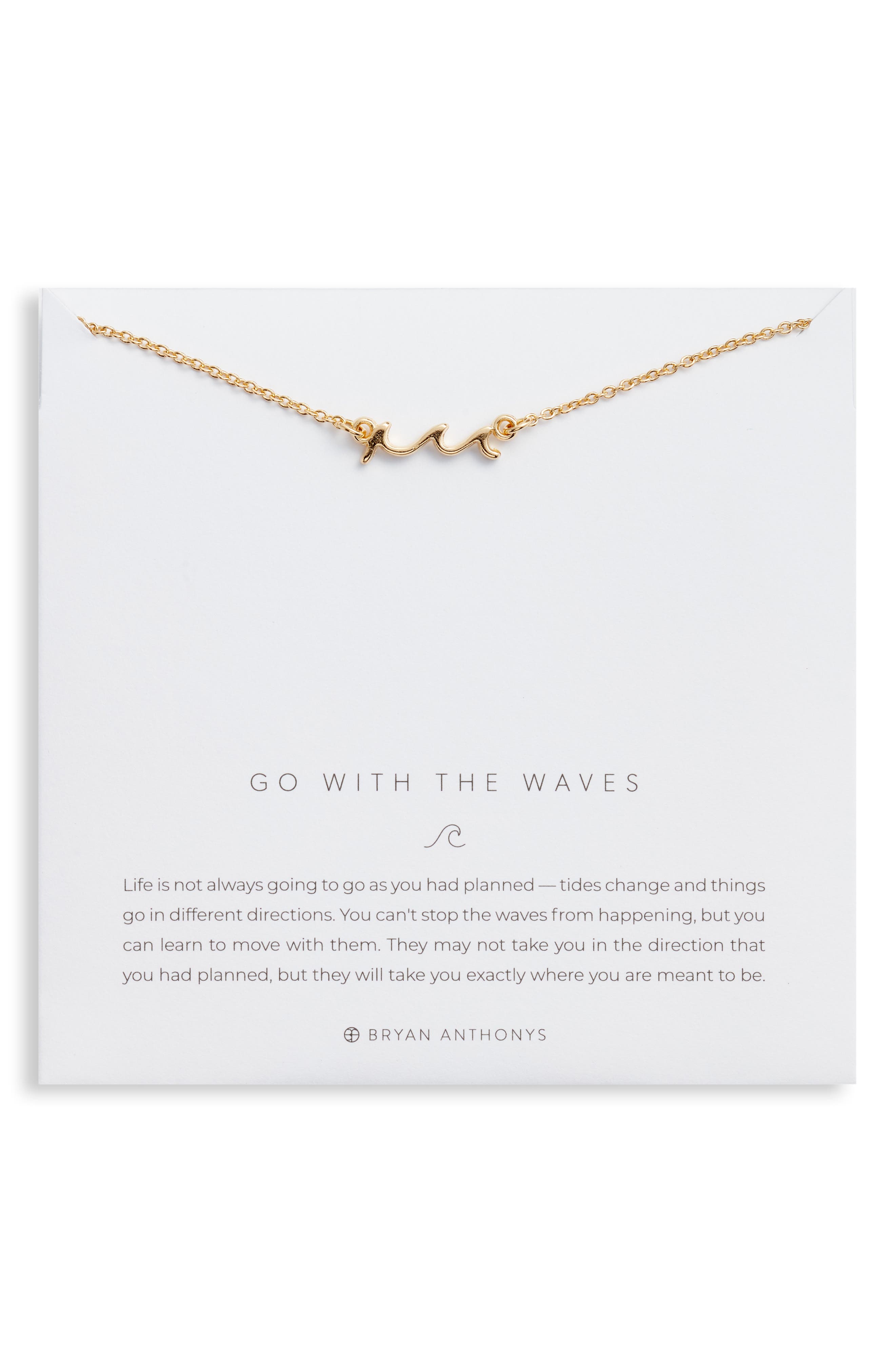 Bryan Anthonys Go with the Waves Necklace in Gold at Nordstrom