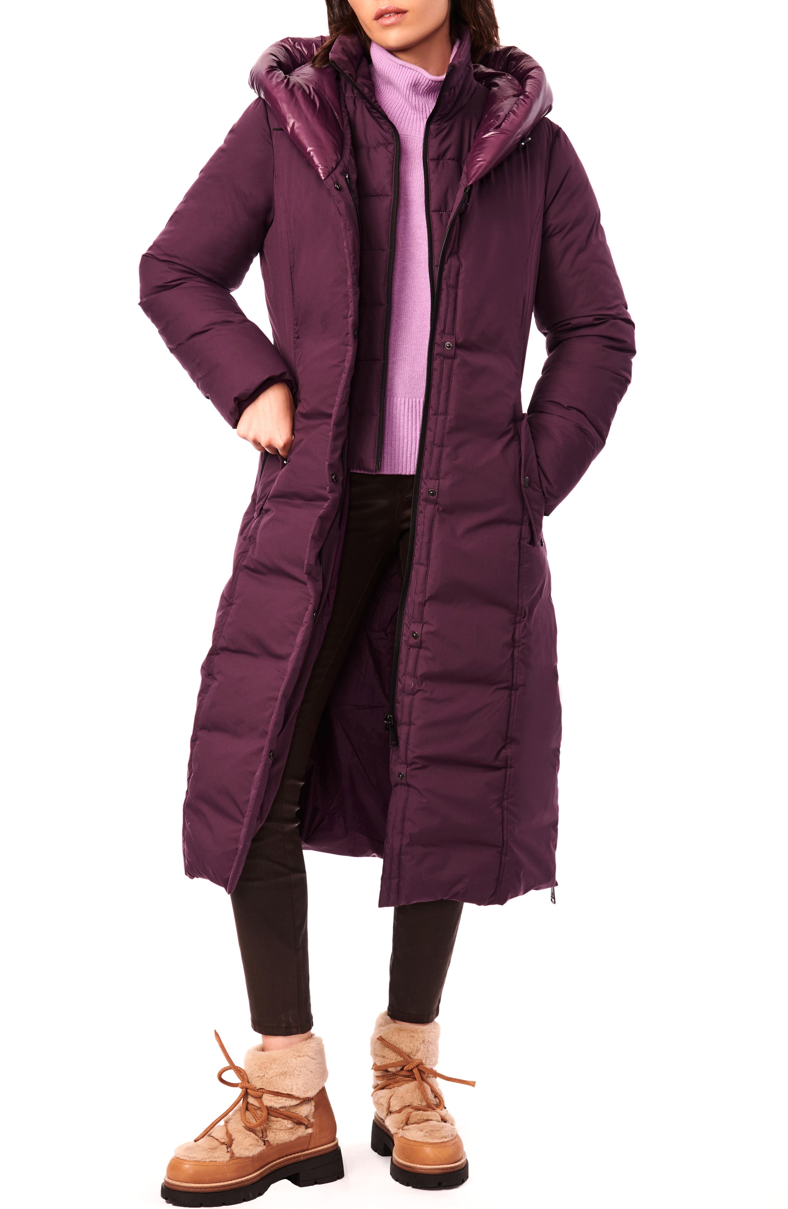 purple padded jacket womens