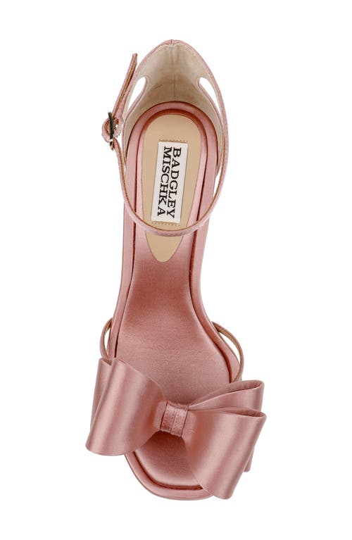 Shop Badgley Mischka Collection Alysha Ankle Strap Sandal In Blush Satin