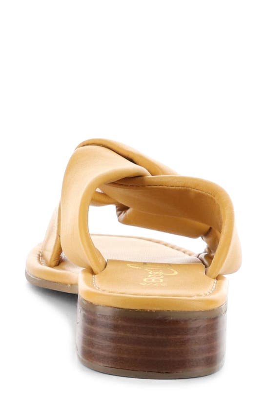 Shop Bos. & Co. Knick Slide Sandal In Mustard Nappa